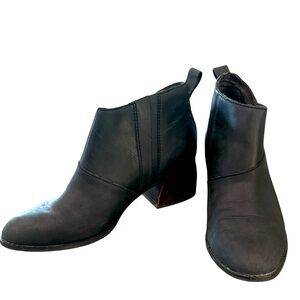 TOMS 263208 Womens Supple Leather Leilani Booties Black Size 575 M‎